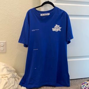 Men’s Off-White Virgil Adam is eve shirt Large Blue 2021 Collection